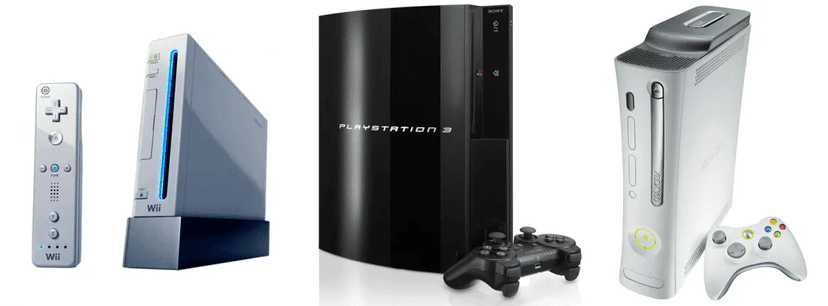 Nintendo Wii, PlayStation 3 e o Xbox 360