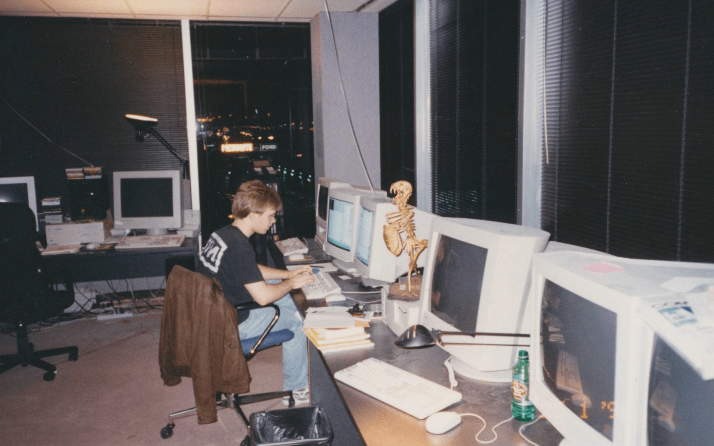 O lendário John Carmack no computador